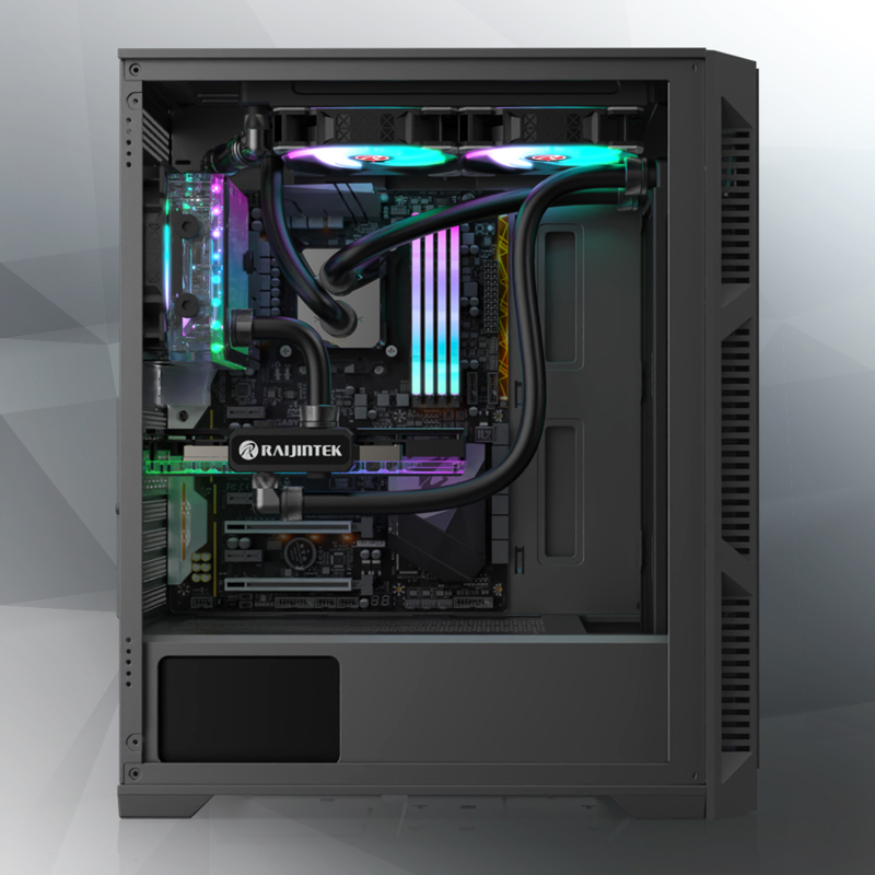 Корпус для ПК Raijintek ARCADIA III-MS4, Midi Tower, чёрный, под ATX, mATX, Mini-ITX, подсветка ARGB, фото 13