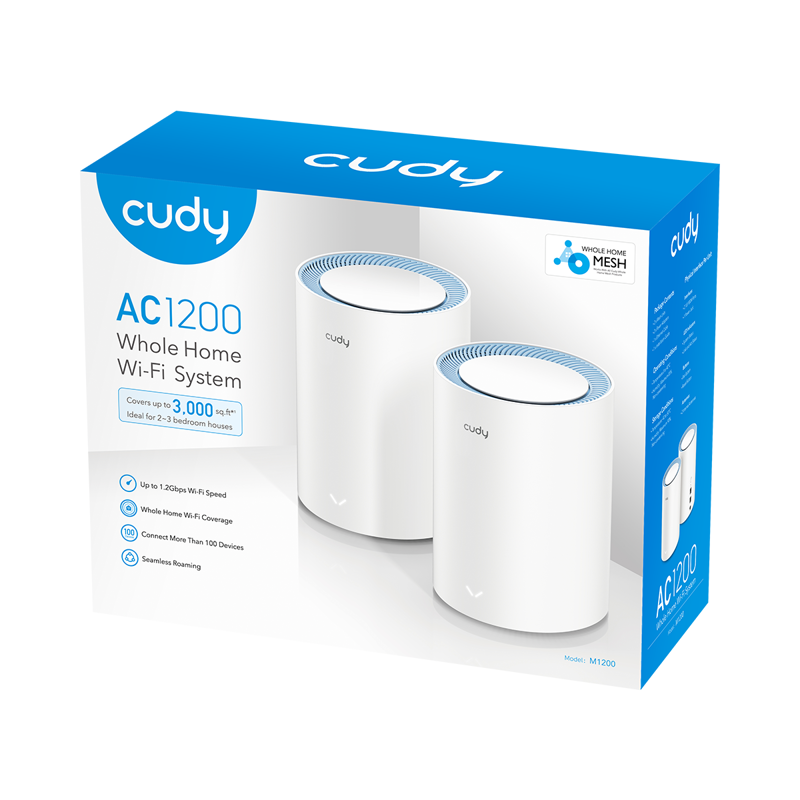 Mesh-система Wi-Fi Cudy AC1200 Wi-Fi Mesh Solution 2-Pack, 2 модуля, 4 антенны, фото 5