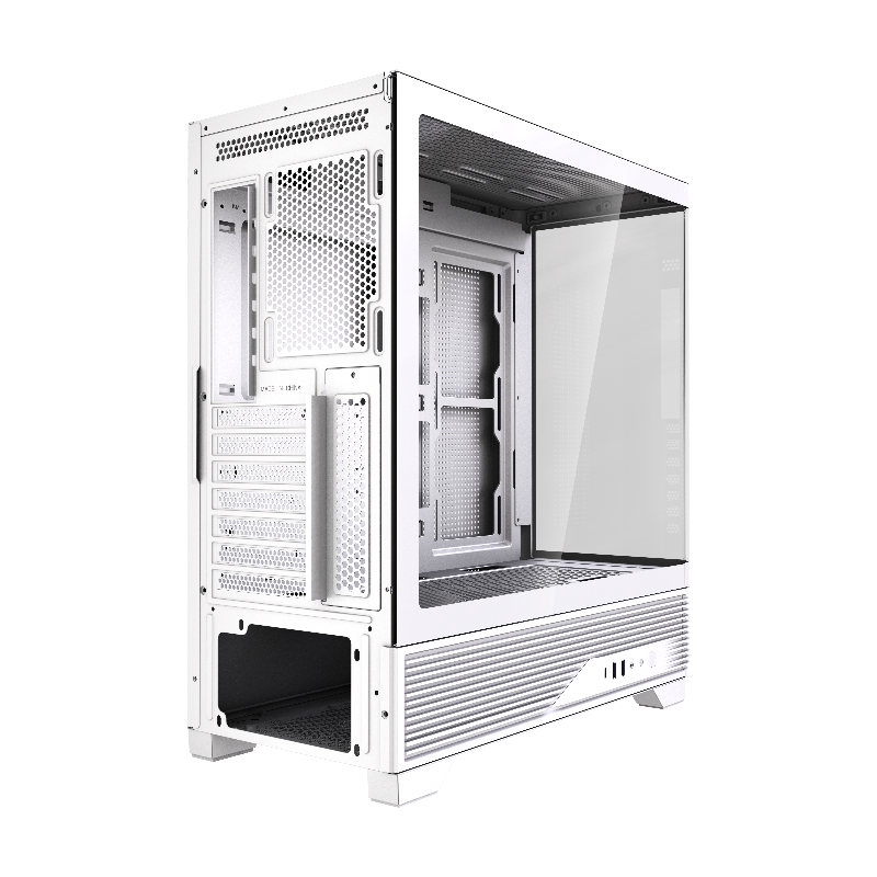 Корпус для ПК Hspd F560, Midi Tower, белый, под ATX, mATX, mITX, материал закалённое стекло, сталь, фото 6