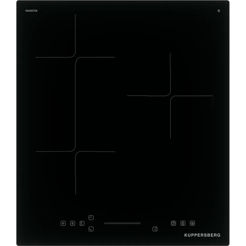 Варочная панель Kuppersberg ICI 412, индукционная, 45 см, 3 конфорки, Flexi-zone, бустер, чёрная, фото 2