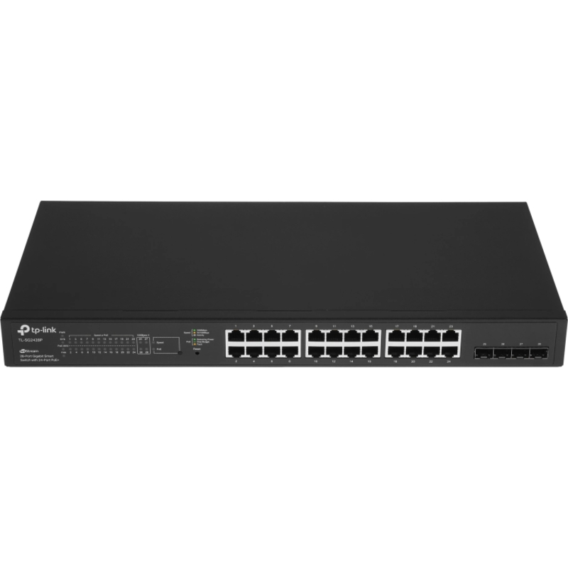 Коммутатор TP-Link SG2428P смарт, 24 порта PoE+ 1 Гбит/с, 4 SFP, 250 Вт, фото 2