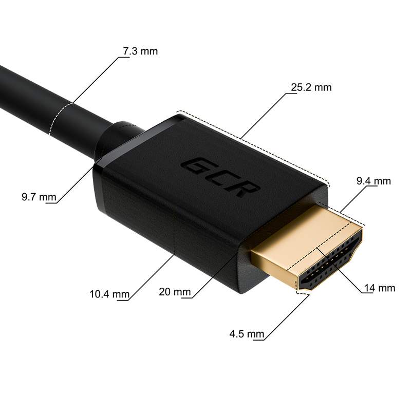 Кабель GCR 7.0m, HDMI (f), 7 м, 60 Гц, Ultra HD, чёрный, фото 4