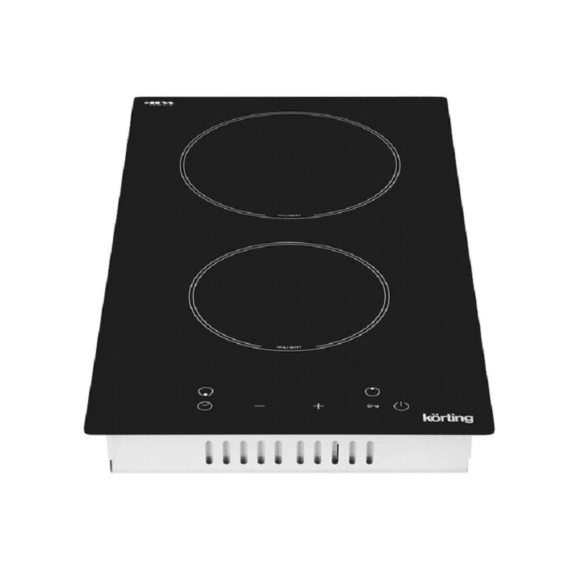 Варочная панель Korting HK 32001 B, электрическая, домино 30 см, 2 конфорки Hi-Light, чёрная, фото 2
