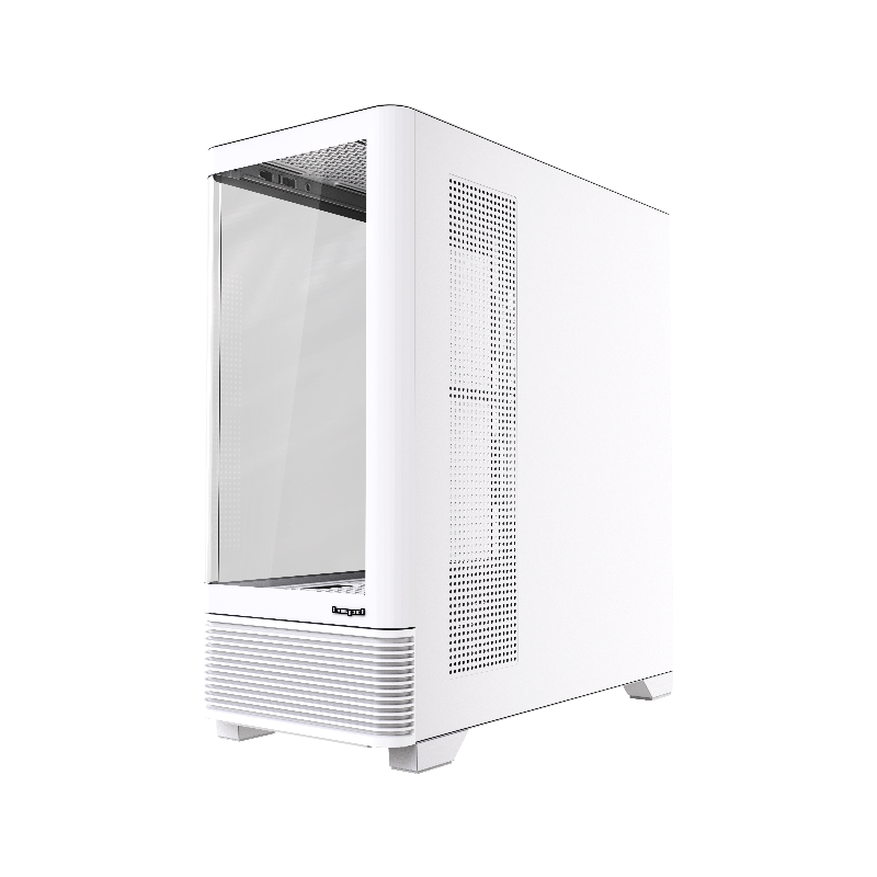 Корпус для ПК Hspd F560, Midi Tower, белый, под ATX, mATX, mITX, материал закалённое стекло, сталь, фото 3