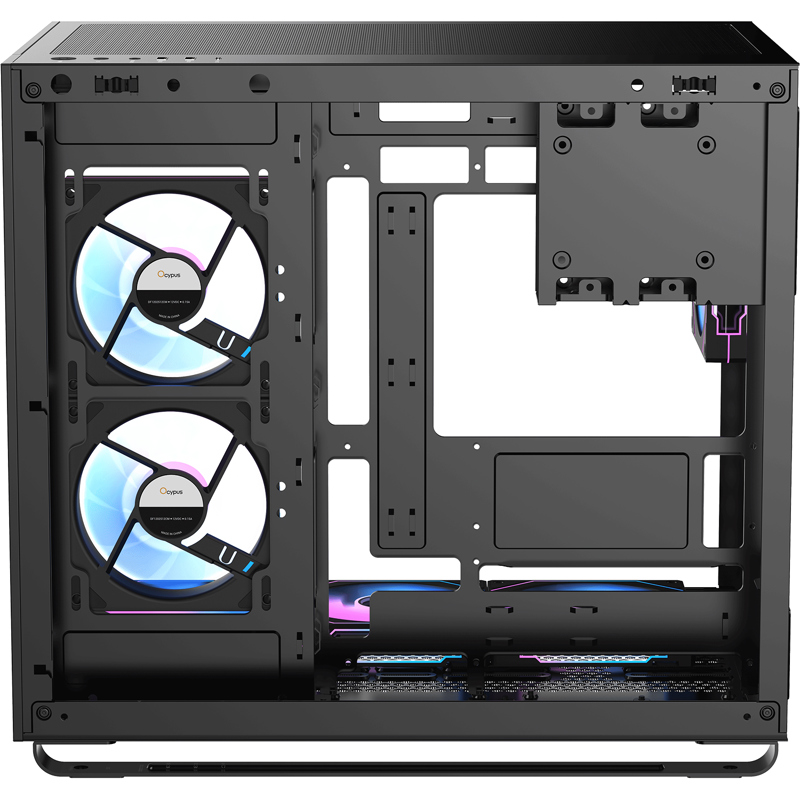 Корпус для ПК Ocypus Iota C70 BK ARGB, Midi Tower, чёрный, под ATX, mATX, mITX, подсветка ARGB, фото 6