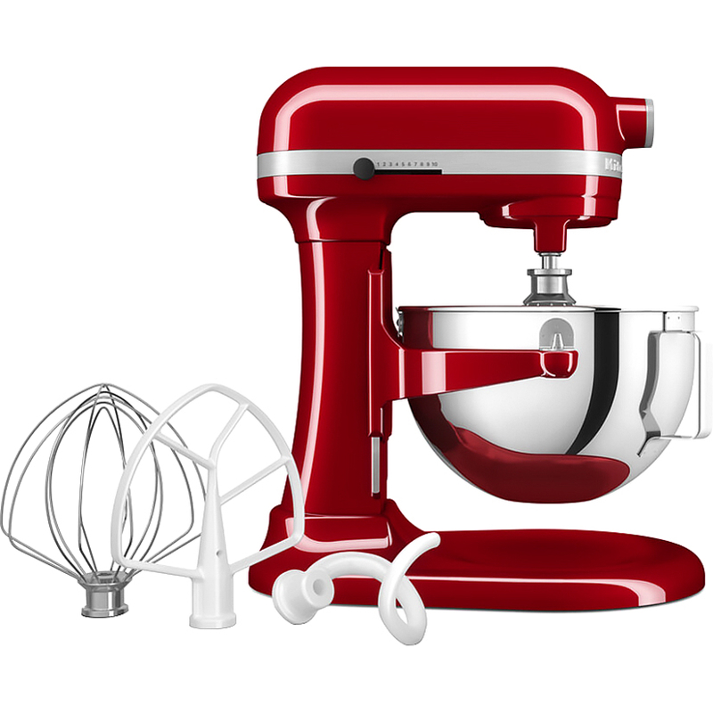 Планетарный миксер KitchenAid Heavy Duty 5KSM55SXXEER, 5,2 л, 375 Вт, подъёмная чаша, красный, фото 5