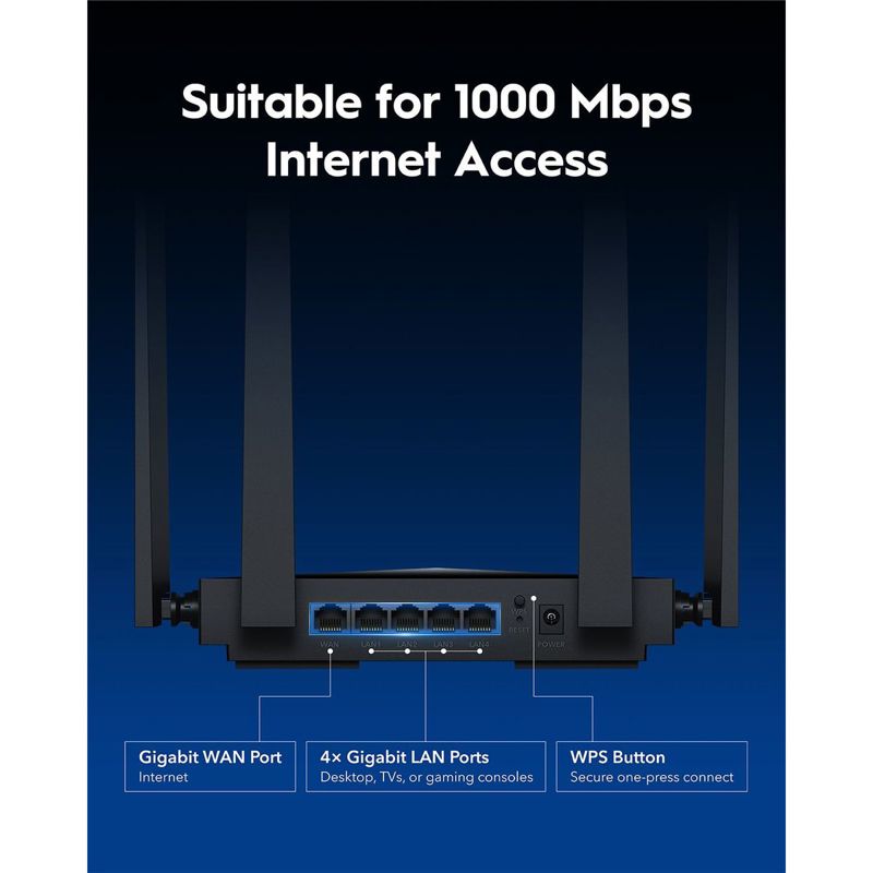 Wi-Fi роутер Cudy BE3600 Gigabit Dual Band Wi-Fi 7 Mesh Router, 4 порта LAN, фото 9