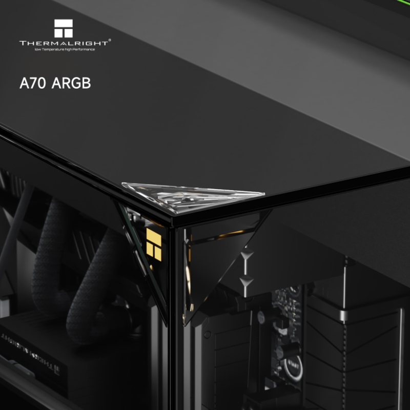 Корпус для ПК Thermalright A70 FAN5-C, Midi Tower, чёрный, под ATX, mATX, Thin mITX, подсветка ARGB, фото 8