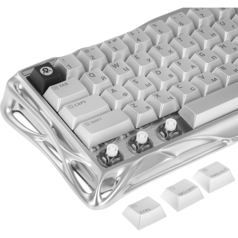 Клавиатура Gravastar Mercury V60Pro XTAL SLV RU, белый, фото 9