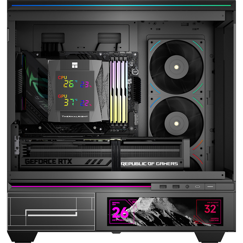Кулер для процессора Thermalright Royal Knight 120 Digital, вентилятор 120 мм, шум 28.4 дБА, чёрный, фото 2