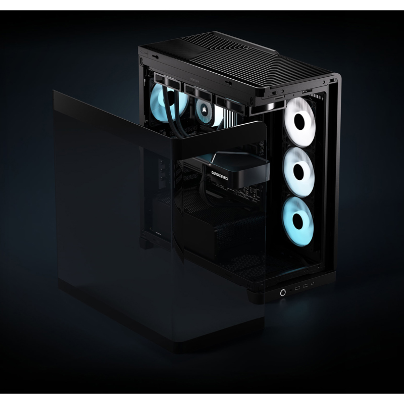 Корпус для ПК Corsair Frame 4500X RS-R ARGB, Midi Tower, чёрный, под ATX, E-ATX, mATX, Mini-ITX, фото 6