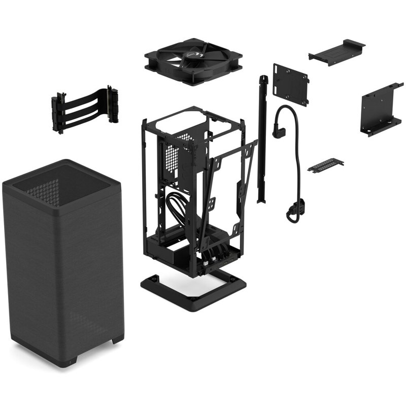 Корпус для ПК Fractal Design Mood, Mini Tower, чёрный, под Mini-ITX, материал пластик, сталь, ткань, фото 12