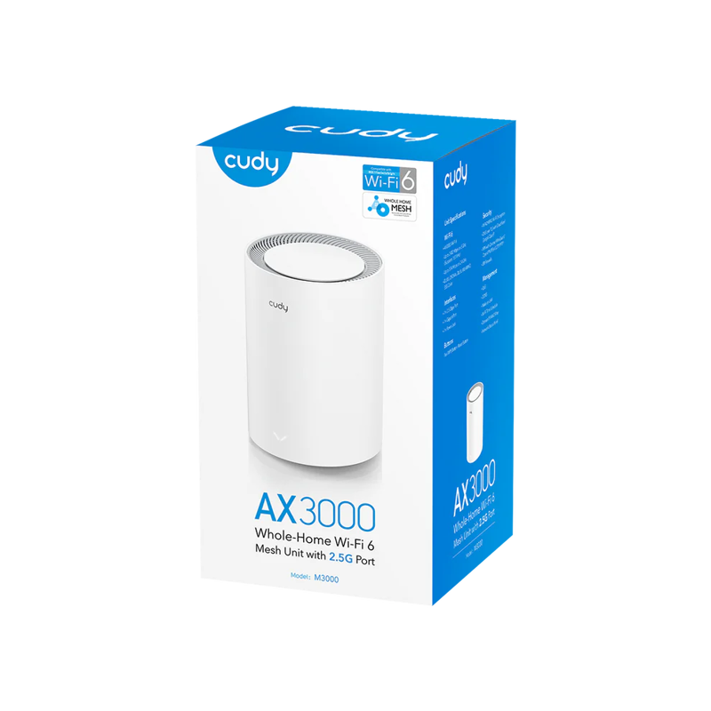 Mesh-система Wi-Fi Cudy AX3000 Wi-Fi 6 Mesh 2.5G Solution 1-Pack, 1 модуль, 5 антенн, фото 5