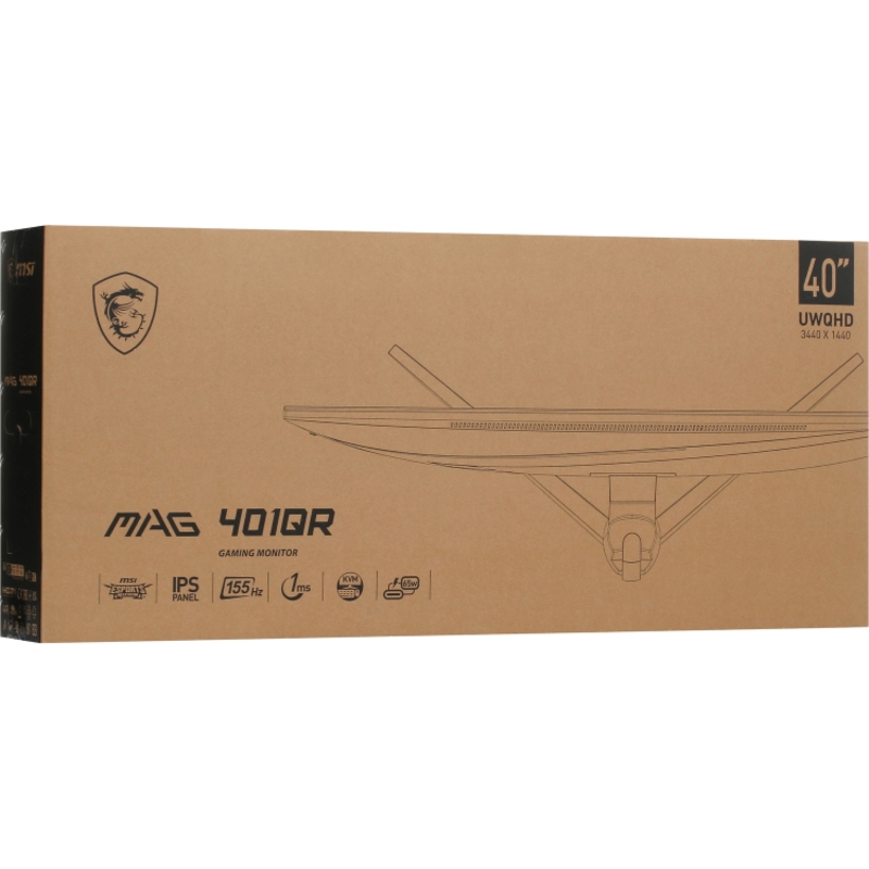 Монитор MSI MAG401QR, 40 дюймов, 3440x1440, 155 Гц, IPS, 400 кд/м², чёрный, фото 8