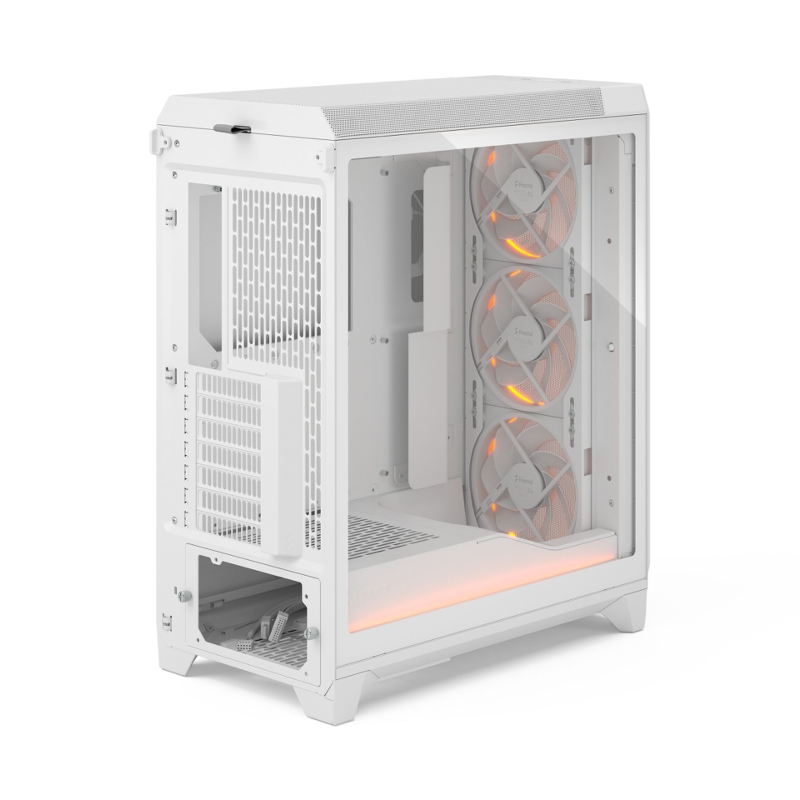 Корпус ПК без блока Case Fractal Design Meshify 3 Ambience Pro RGB TG Light Tint, Full-Tower, 3x140mm ARGB, 2xUSB-A 3.2 + 1xUSB 3.2 Type-C, E-ATX, ATX, mATX, mITX, White, фото 9