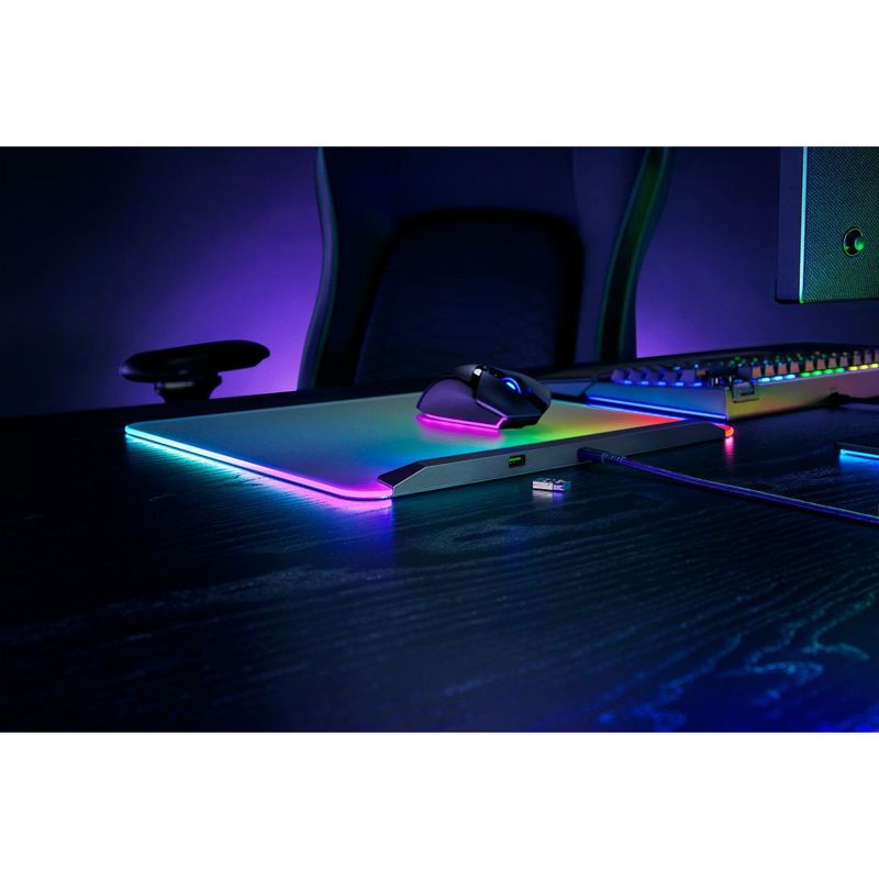 Коврик для мыши Razer Firefly V2 Pro, размер M, ткань, чёрный, фото 6