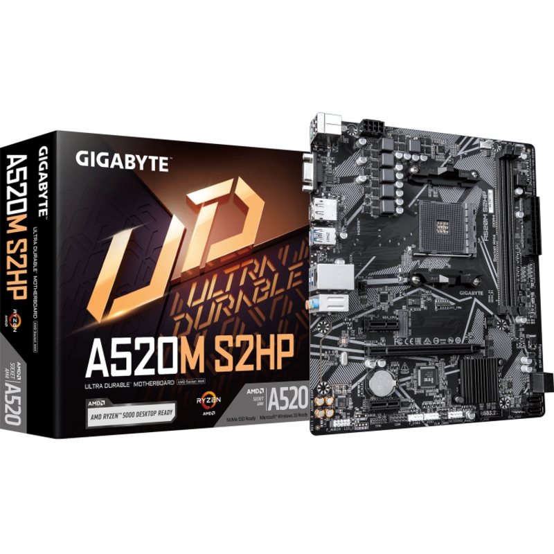 Материнская плата Gigabyte A520M S2HP, AM4, AMD A520, Micro-ATX, DDR4, фото 7