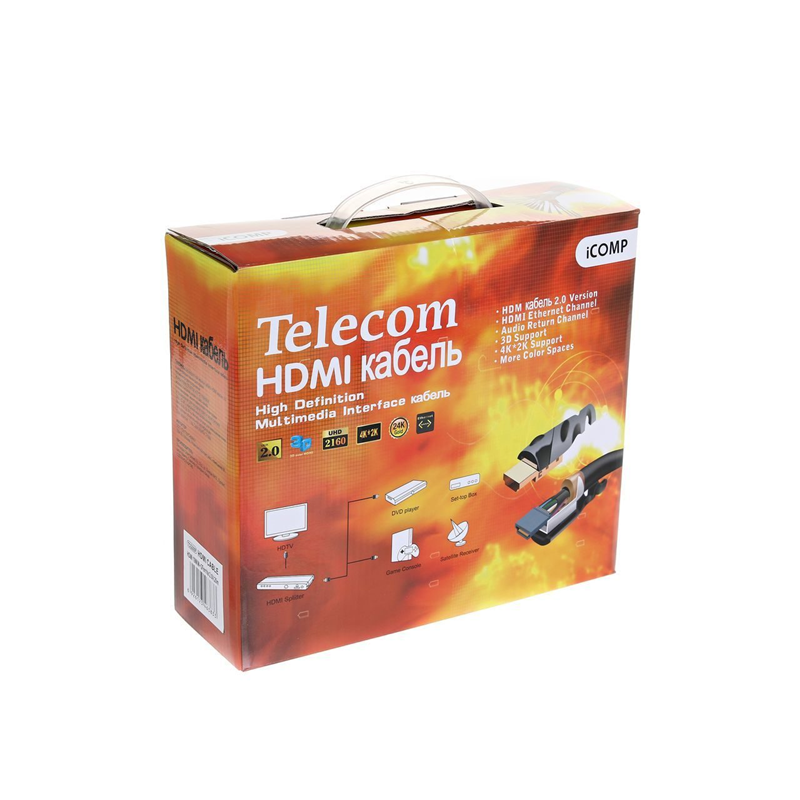 Кабель HDMI-19M --- HDMI-19M ver 2.0+3D/Ethernet,2 фильтра 20m Telecom TCG200F-20M (Telecom TCG200F-20M), фото 2