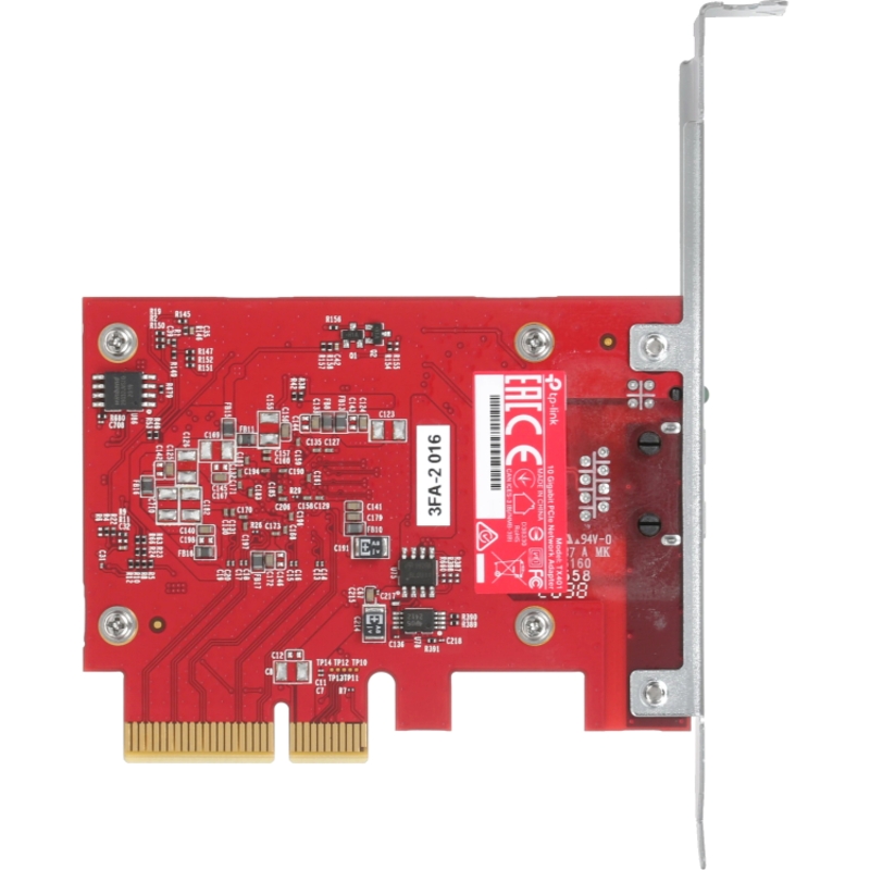 Сетевой адаптер 10 Gigabit PCI-E network adapter, 1 PCI Express 3.0 X4 interface, 1 100/1000/10000Mbps Ethernet port, come with Low-Profile and Full-Height Brackets (TP-Link TX401), фото 2