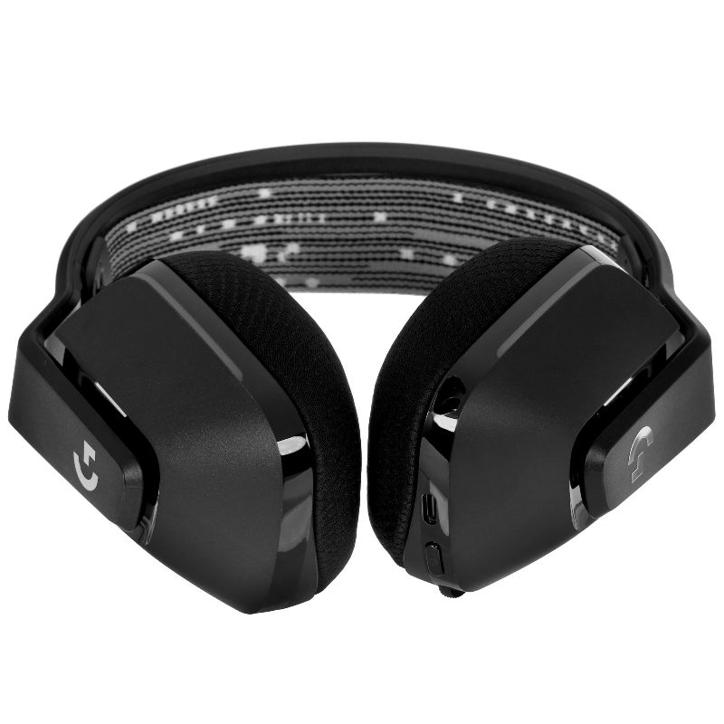 Гарнитура Logitech G733 LIGHTSPEED RGB, радиоканал, USB Type-A, накладные, чёрный, микрофон съёмный, фото 4