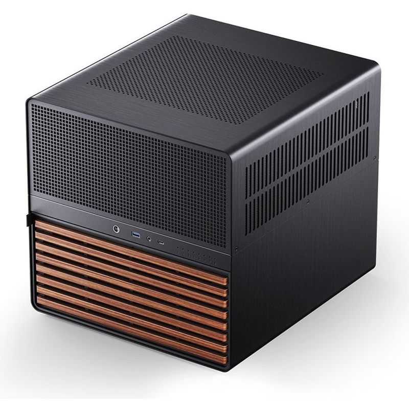 Корпус для ПК Jonsbo N5, Mini Tower, чёрный, под ATX, E-ATX, mATX, Mini-ITX, материал алюминий, дерево, сталь, фото 4