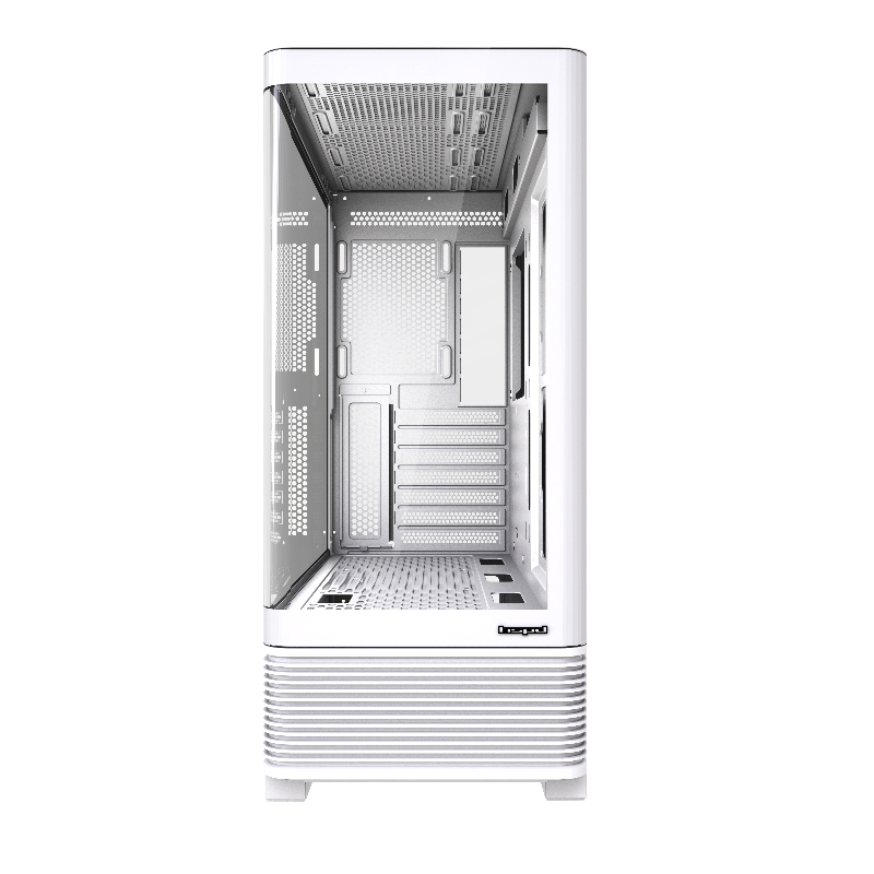 Корпус для ПК Hspd F560, Midi Tower, белый, под ATX, mATX, mITX, материал закалённое стекло, сталь, фото 2