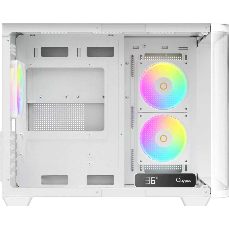Корпус для ПК Ocypus Iota C50 Curve WH ARGB, Mini Tower, белый, под mATX, mITX, подсветка ARGB, фото 6