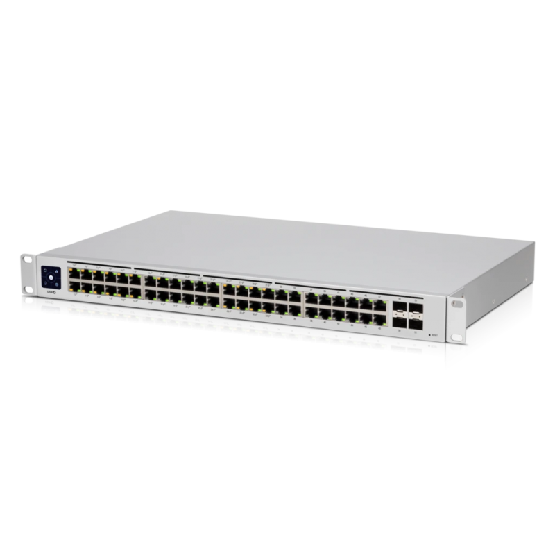 Коммутатор Ubiquiti USW-48-PoE управляемый, 48 портов 1 Гбит/с, PoE+ 195 Вт, 4 SFP, для стойки, фото 2