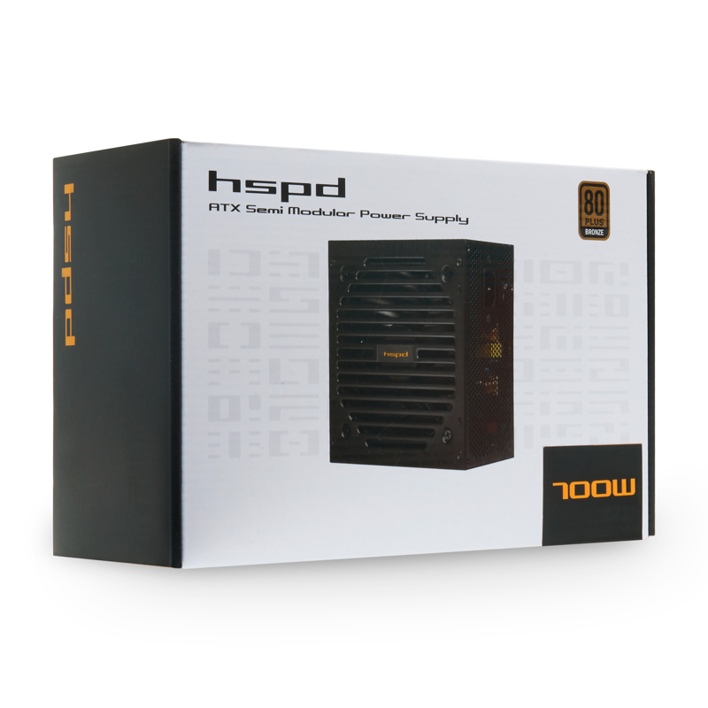 Блок питания Hspd HSI-700BS-BK, 700 Вт, 80 PLUS Bronze, ATX, активный PFC, вентилятор 120x120 мм, фото 6