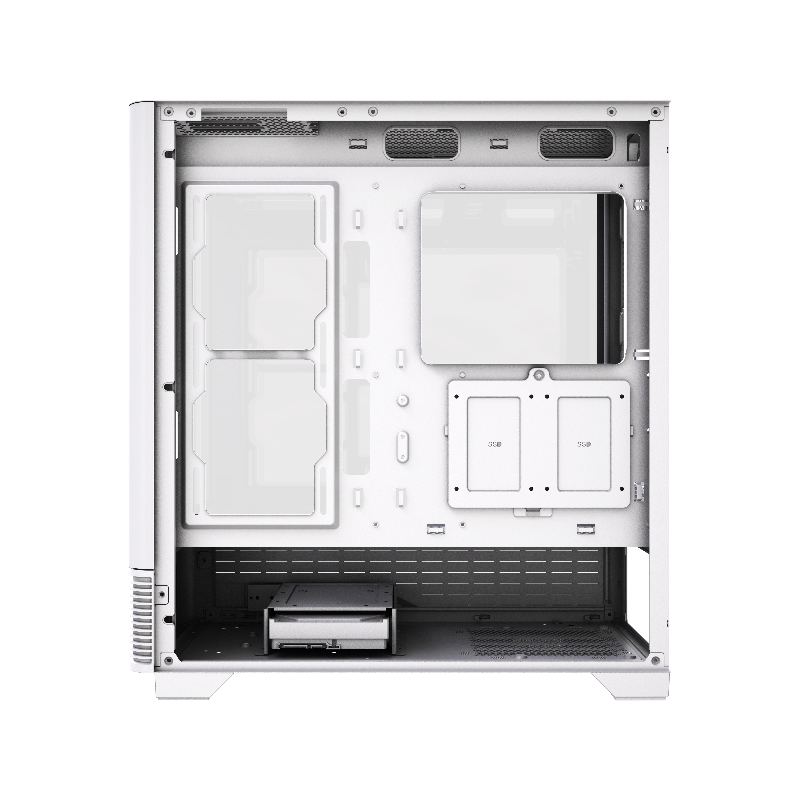 Корпус для ПК Hspd F560, Midi Tower, белый, под ATX, mATX, mITX, материал закалённое стекло, сталь, фото 7