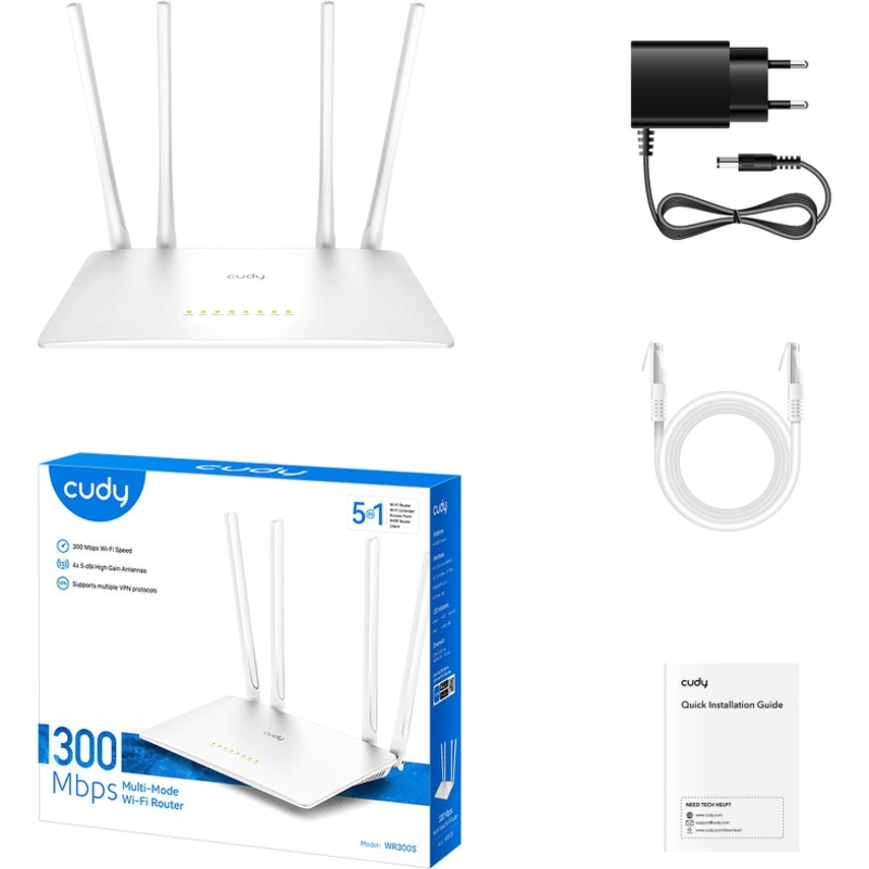 Wi-Fi роутер Cudy N300 Wi-Fi Router, Wi-Fi 4, фото 5