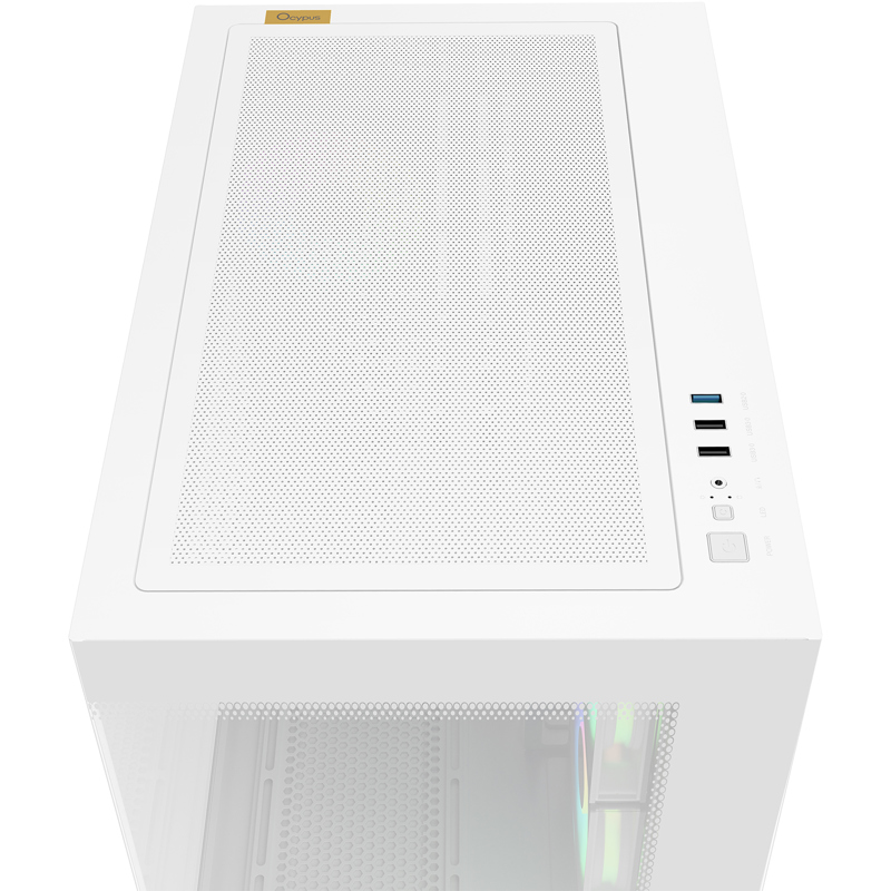 Корпус для ПК Ocypus Gamma C54 WH ARGB, Midi Tower, белый, под mATX, mITX, подсветка ARGB, фото 8