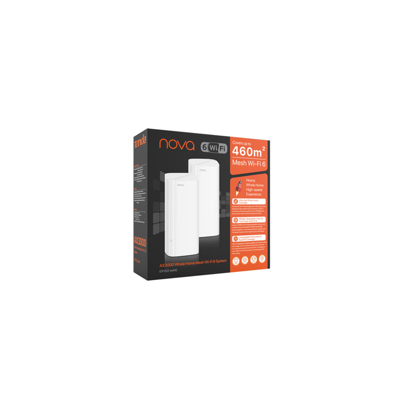 Mesh-система Wi-Fi Tenda EX12 AX3000 Whole Home Mesh Wi-Fi 6 System, 2 модуля, 3 порта LAN, 4 антенны, фото 4
