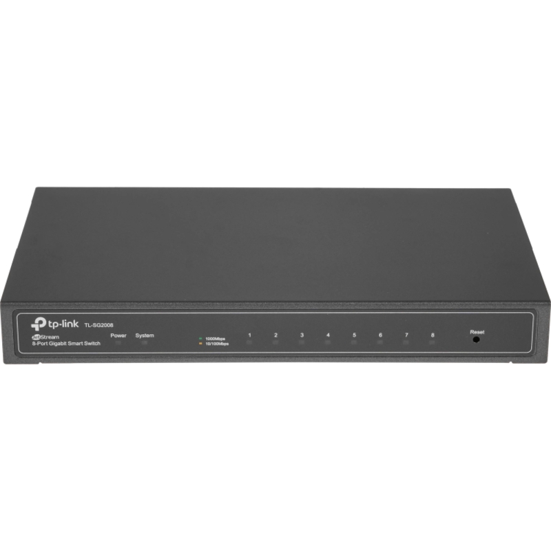 Коммутатор TP-Link смарт, 8 портов 1 Гбит/с, VLAN, LACP, зеркалирование портов, стальной корпус, фото 2