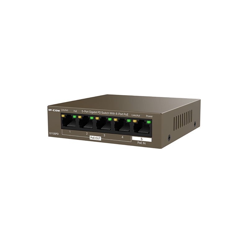 PoE-коммутатор Tenda IP-COM G1105PD неуправляемый, 5 портов 1 Гбит/с, 4 порта PoE, фото 2