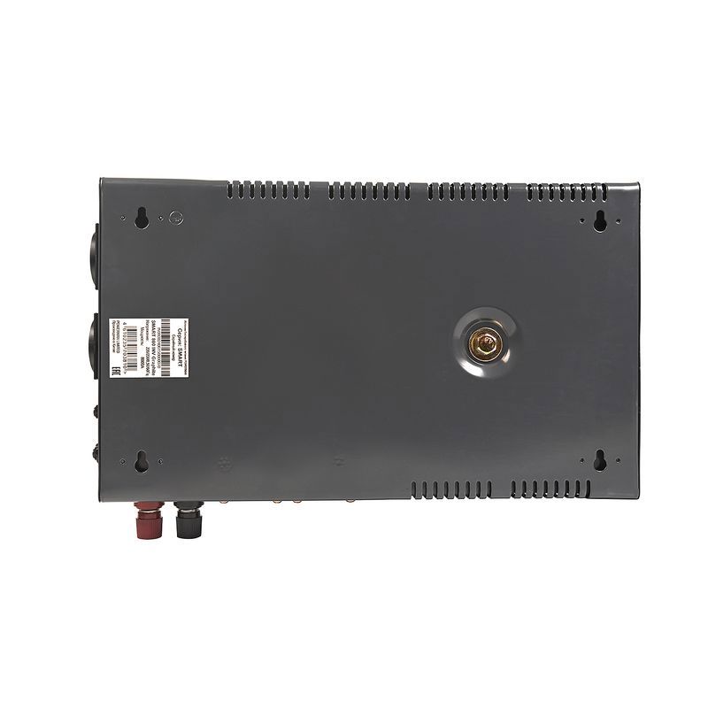ИБП POWERMAN Smart 800 INV, black, line-interactive, 800VA/480W, 140-275V, 2 Euro sockets, external battery 12V from 45Ah to 200Ah (not included), charging current 13A, LCD display, wall-mounted, 410mm x 268mm x 70mm, 8.98 kg. (POWERMAN Smart 800 INV Grap, фото 3