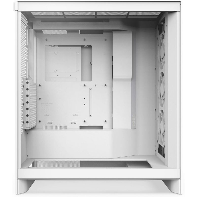 Корпус ПК без блока Case NZXT H7 Flow RGB, Midi-Tower, TG, 3x120mm RGB, 2xUSB-A 3.2 + 1xUSB-C 3.2, E-ATX, ATX, mATX, mITX White, фото 4