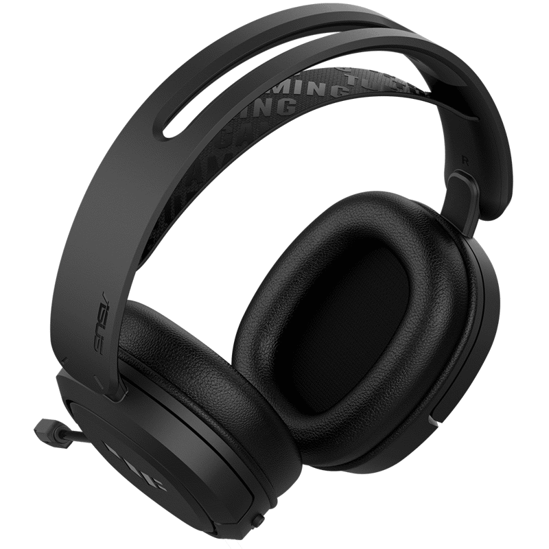 Гарнитура ASUS TUF H1 WL, радиоканал, накладные, чёрный, микрофон на держателе, для геймеров, фото 3