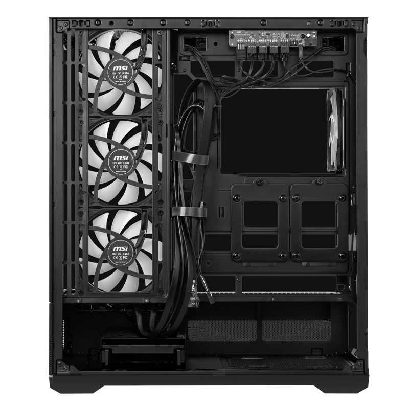 Корпус для ПК MSI MAG PANO 110R PZ, Midi Tower, чёрный, под ATX, mATX, Mini-ITX, подсветка ARGB, фото 3
