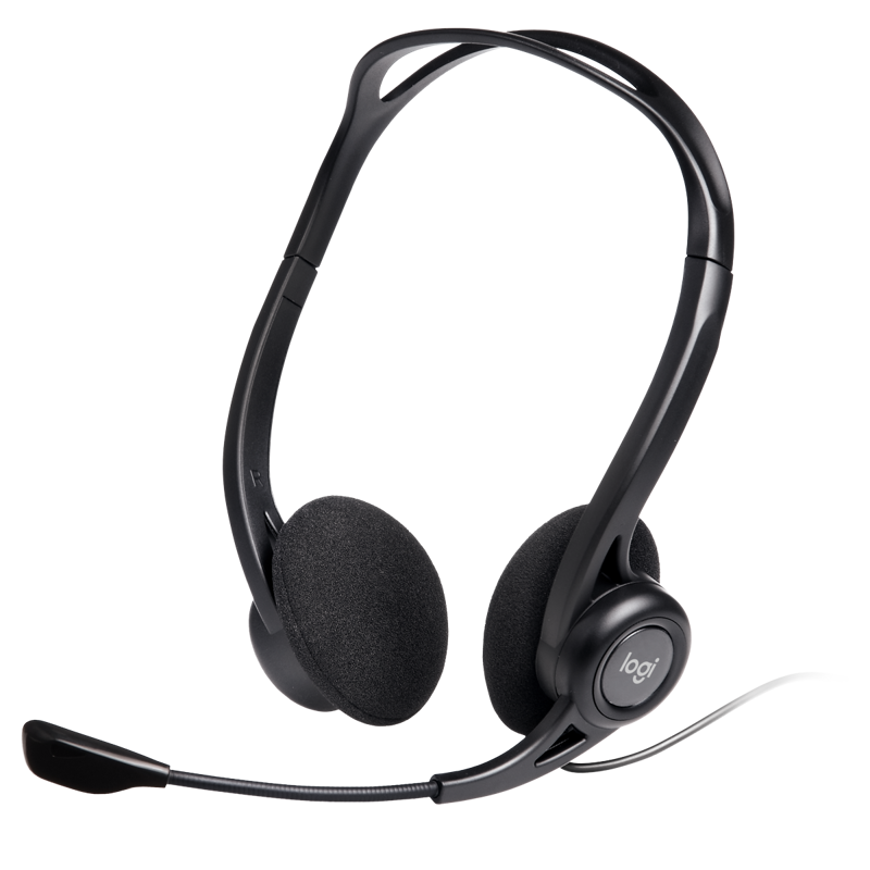 Гарнитура Logitech PC 960 Stereo, проводное подключение, USB Type-A, накладные, чёрный, микрофон встроенный, фото 2