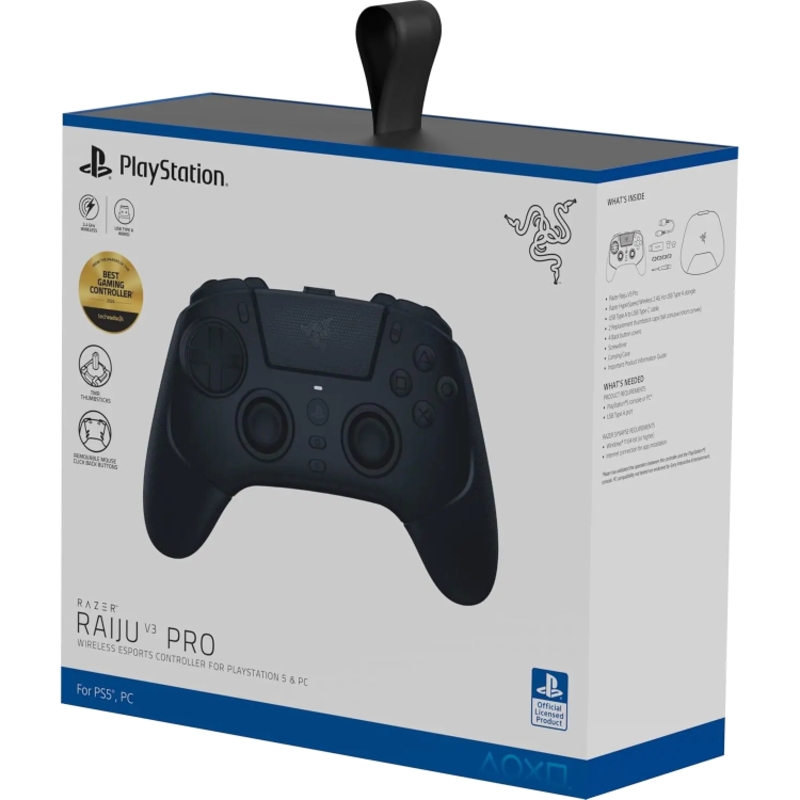 Геймпад Razer Raiju V3 Pro for PS5 & PC, USB-A, радиоканал, для PC, PS5, чёрный, фото 9
