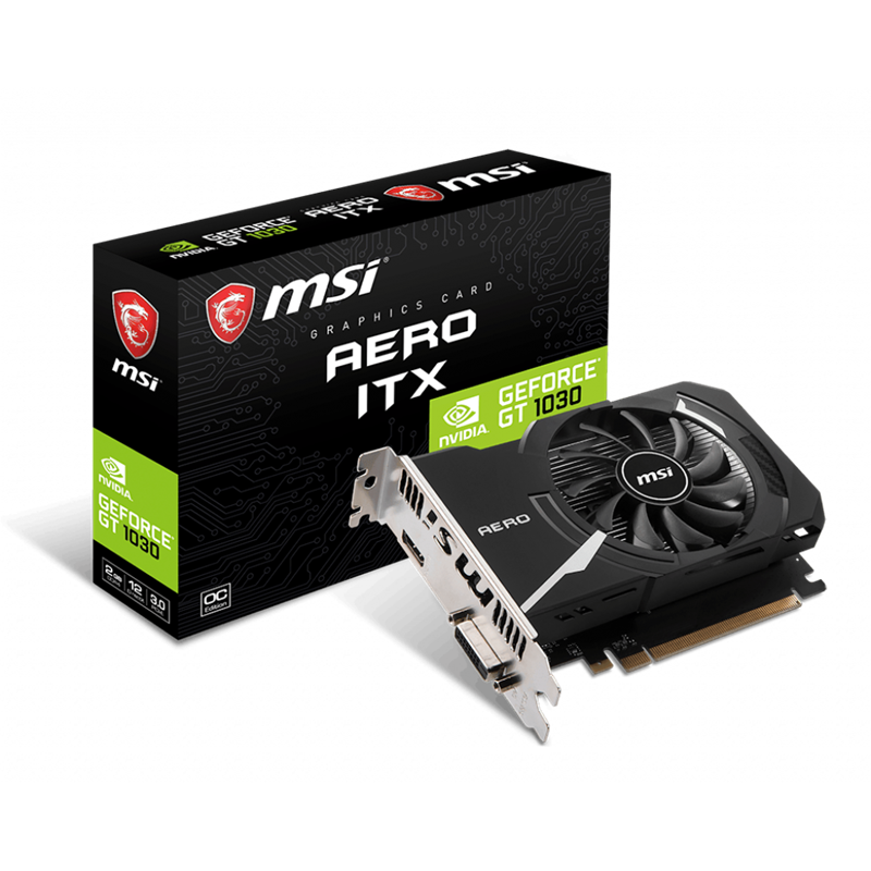 Видеокарта MSI NVIDIA GeForce GT 1030 AERO ITX 2GD4 OC, 2 ГБ видеопамяти, SDDR4, фото 4