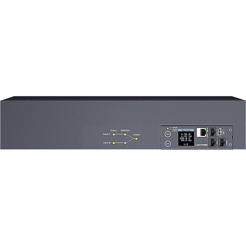 Блок распределения питания CyberPower PDU44302 с ATS, 2U, 32 А, вилка IEC 309, 16 розеток C13 и 2 C19, фото 2