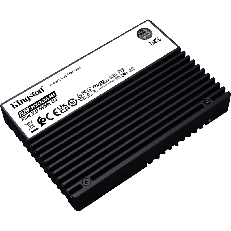 Твердотельный накопитель Kingston SSD DC3000ME 7680GB, U.2(2.5" 15mm), NVMe, PCIe Gen 5x4, 3D TLC, R/W 14000/10000MB/s, IOPs 2 800 000 (Kingston SEDC3000ME/7T6), фото 3