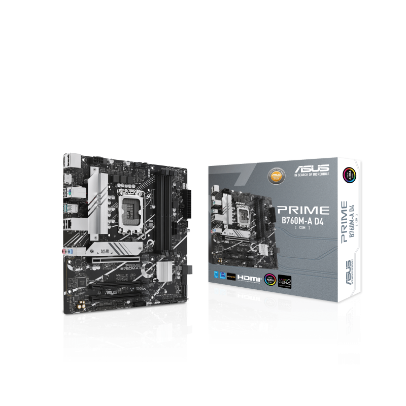Материнская плата ASUS PRIME B760M-A D4-CSM, LGA1700, Intel B760, mATX, DDR4, фото 5