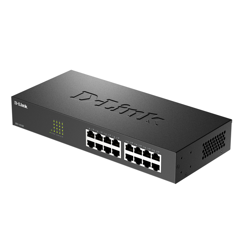 Коммутатор D-Link DES-1016D неуправляемый, 16 портов 100 Мбит/с, для стойки, металлический корпус, фото 3