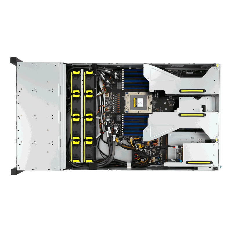 Серверная платформа ASUS RS521A-E12-RS24U, 2U, 1 x SP5 LGA 6096 360W, 24 x DDR5 6400/4800*, 24x 2.5'' NVMe hsb + 2x 2.5'' SATA (ASUS 90SF03X1-M000E0), фото 9
