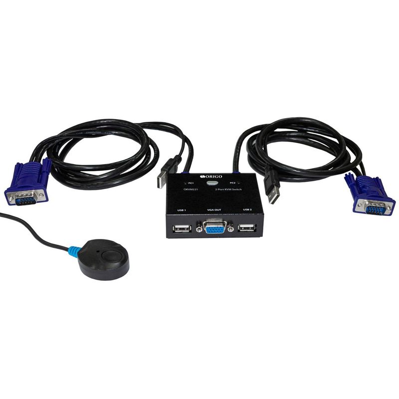KVM-переключатель Origo OKVM221/A1A на 2 компьютера, VGA и USB, фото 2