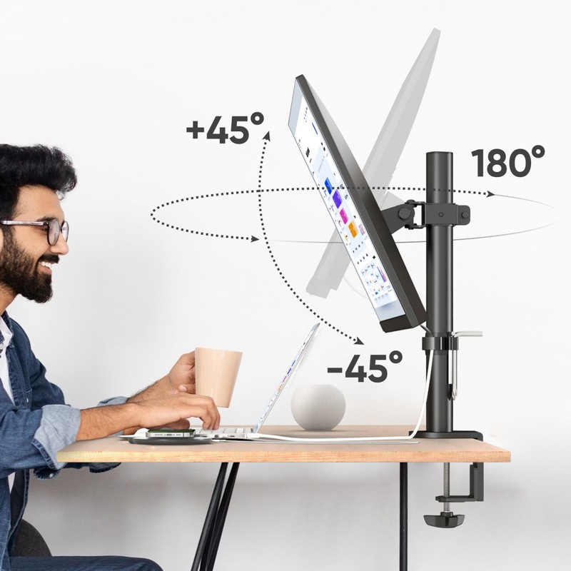 Кронштейн для монитора Onkron 13-34" 100*100, крепление стойка, до 34 ″, нагрузка до 10 кг, фото 5