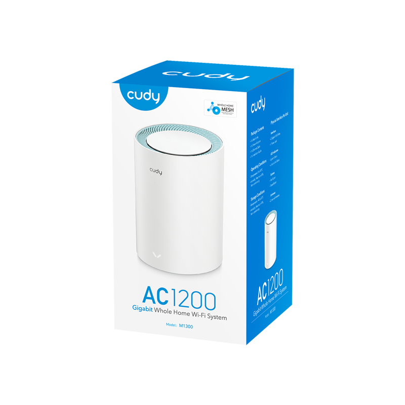 Mesh-система Wi-Fi Cudy AC1200 Wi-Fi Gigabit Mesh Solution 1-Pack, 1 модуль, 4 антенны, фото 4